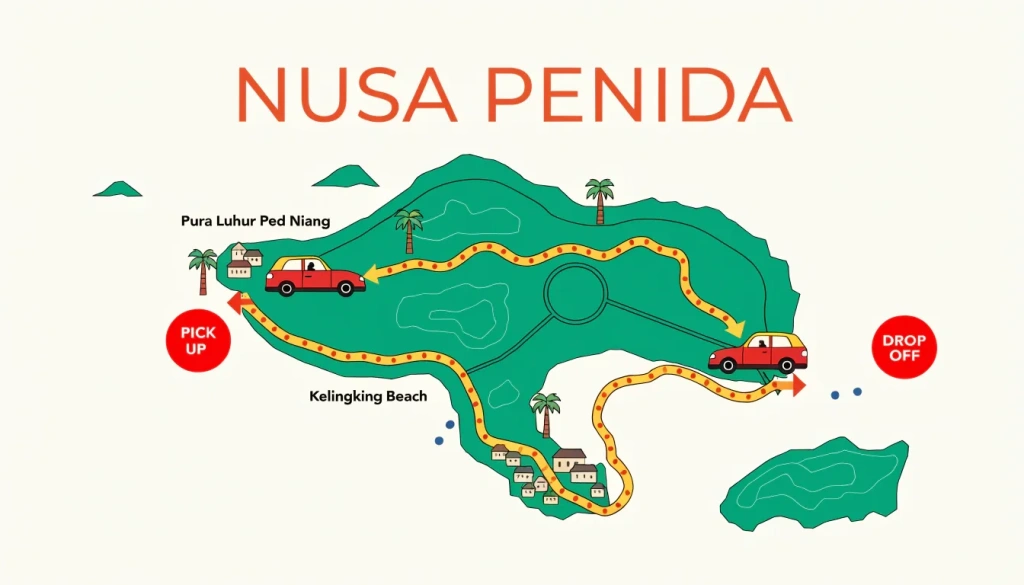 map taxi nusa penida